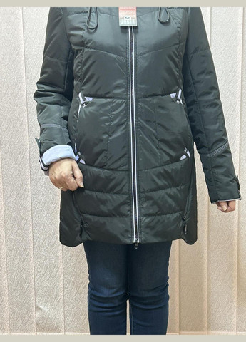 Черная демисезонная черная демисезонная женская демисезонная, большого размера, батал. No Brand куртка