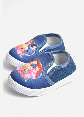 Мокасини дитячі синього кольору без застібки Let's Shop (295261590)