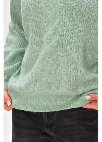 Мятный демисезонный свитер женский однотонный мятного цвета пуловер Let's Shop