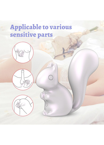 Мини-вибратор клиторальный Debbie в форме белочки, 10 режимов вибрации Every Night Toys (366890242)