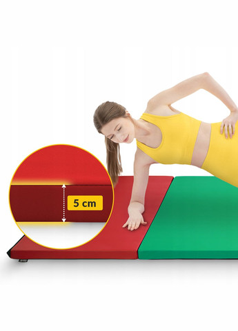 Мат гимнастический складной XL 240 x 120 x 5 см Multicolor () 4FIZJO P-5905973402774 (342758048)