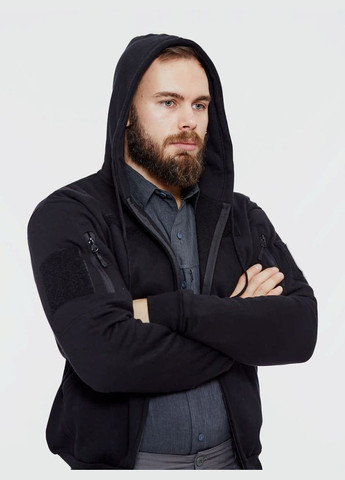 Реглан з капюшоном на блискавці TACTICAL HOODIE Black Mil-Tec (315822517)