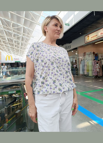 Белая женская летняя блуза 2 Льва