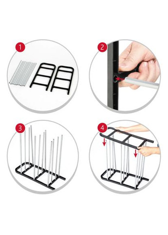 Підставка на 3 полиць 417х190х475 мм (FK0314),Чорний/Хром Fabrika - (304514158)