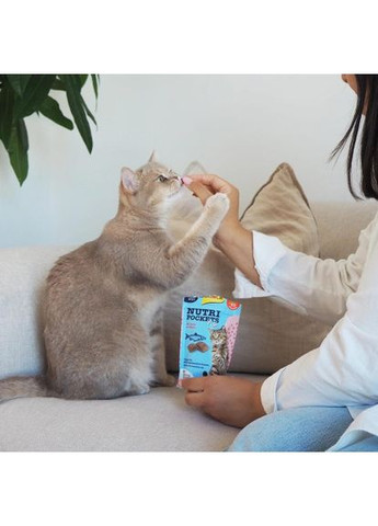Лакомство для кошек Nutri Pockets Fish Лосось 60 г GimCat (331651922)