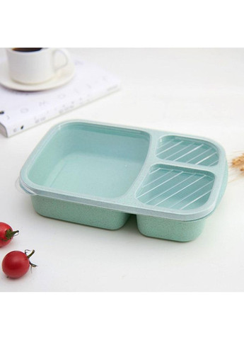 Ланч-бокс контейнер для еды на 3 отделения зелёный (TA0158_3) No Brand (366740569)