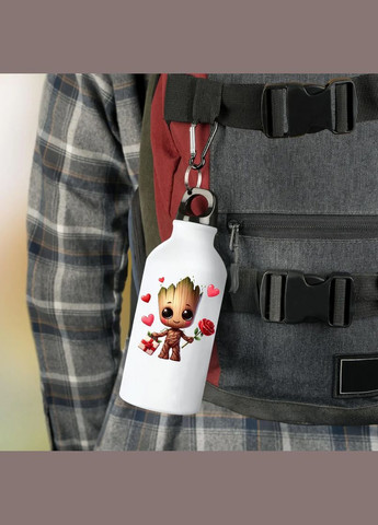 Фляга (бутылка) для воды с карабином Детская #013 500 мл Белый No Brand (323639694)