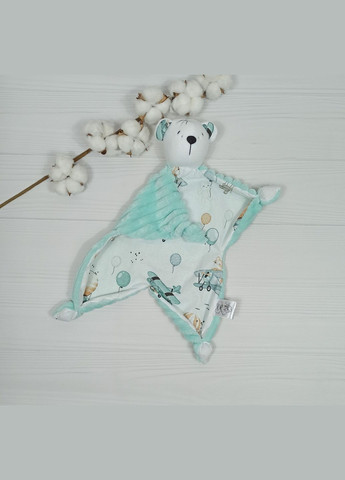 Комфортер Ведмедик і Еко гризунок Шурхітливі вушка a.l.babybox Політ звірів М'ятний No Brand (315488044)