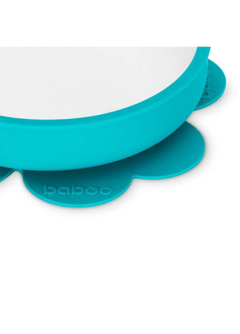 Тарілка силіконова 9-024 з протиковзкою основою 15см, бірюза, 6+ міс (5057778090240) shop (5057778090240) Baboo (362704393)