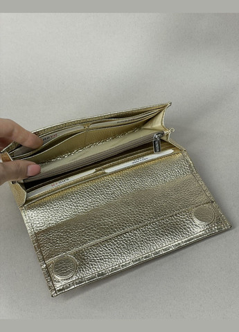 Гаманець жіночий шкіряний лак під рептилію великий Karya Гаманець (345600552)