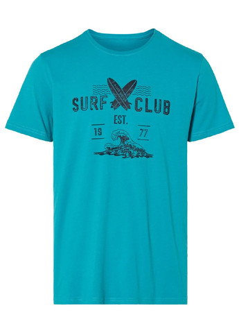 Бірюзова бавовняна футболка з коротким рукавом Livergy