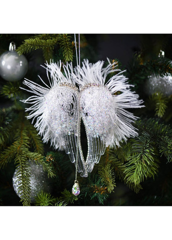 Игрушка на елку Крылья с перьями 974944 18 см белая Yes (369339198)