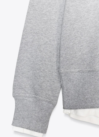 Сірий світшот Zara однотонний (364864792)