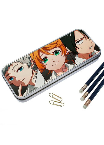 Органайзер для канцелярских принадлежностей металлический, кейс для мелочей Обещанный Неверленд #010 7*18 см Silver No Brand (309157318)