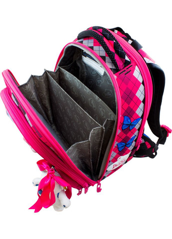 Школьный рюкзак (ранец) с ортопедической спинкой с пеналом для девочки с Котами для младшей школы 38х28х20 см (9-124) Delune (293504329)
