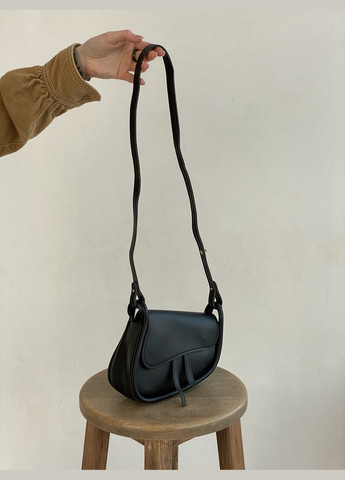 Женская сумка седло 7048 кросс-боди через плечо черная No Brand (292631183)