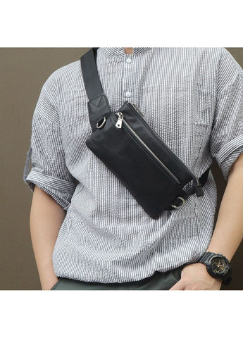 Чоловіча шкіряна сумка на пояс 23,5х13х1,5 см John McDee (315872521)