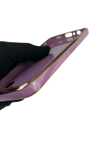 Чохол для Galaxy A04e (SM-A042F) з кільцем MagSafe із золотою окантовкою на самсунг а04e чорничний gs1 Samsung (366231984)