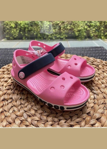 Светло-розовые крокс сандалии баябенд детские bayaband sandal kids Crocs