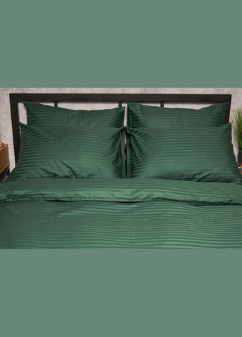 Комплект постільної білизни Satin Stripe «» King Size 220x240 наволочки 2х70х70 (MS-820005287) Moon&Star Stripe Verdant (296910109)