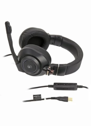 Наушники Bloody G580, Black, микрофон, USB, складная конструкция, поддержка звука 7.1, RGB подсветка, накладные, кабель 2 м A4Tech (314781209)