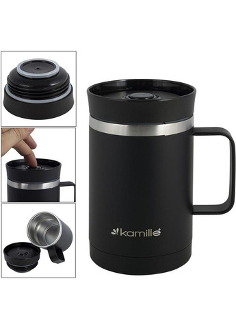 Термокружка с ручкой 360 мл Kamille (289366260)