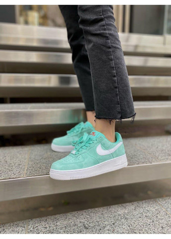 Сірі Осінні кросівки чоловічі nike air force 1 green white найк аір форс 1 преміум No Brand