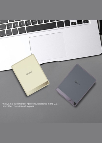 Портативный SSD 1TB USB 3.2 Gen.2 Type-C Read/Write 500MB/s Cream Apacer AS724 (329997304)