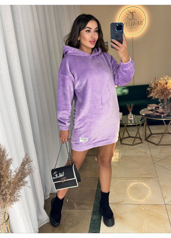 Лавандова повсякденний сукня туніка оверсайз No Brand