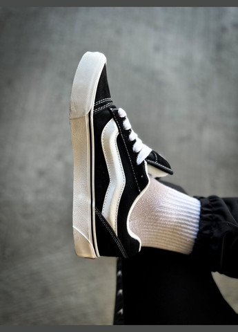 Кроссовки женские и мужские Vans Knu Skool black white | Ванс Кну Скул черно-белые No Brand чёрно-белые всесезоны (313102898)