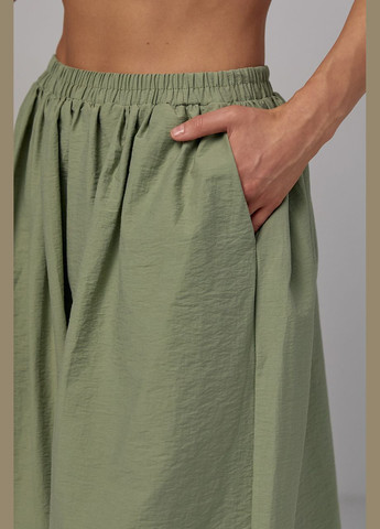 Оливковая (хаки) повседневный юбка Lurex