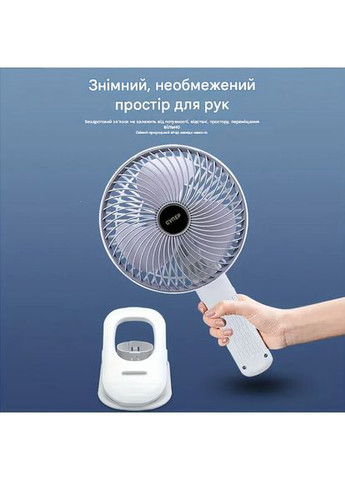 Аккумуляторный настольный ручной вентилятор на прищепке Super A2 No Brand (316714917)