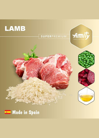 Сухой корм для собак Super Premium Lamb, сухой корм для взрослых собак, с ягненком 14 кг (8436538949580) AMITY (315868086)