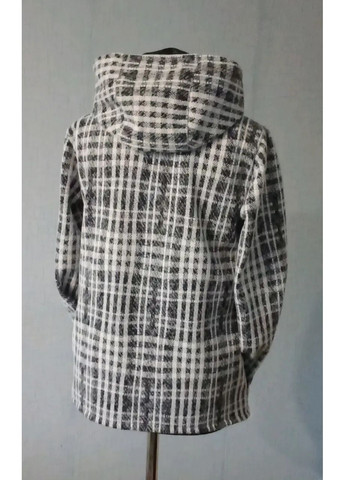 Черно-белое демисезонное Женское полупальто No Brand