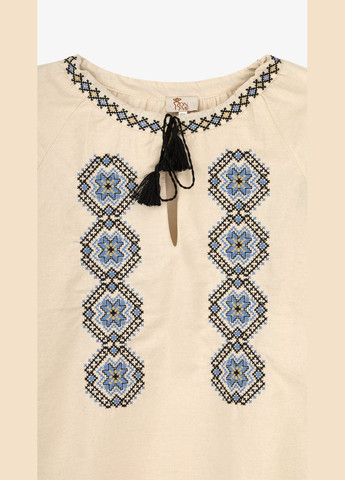 Светло-бежевая вышиванка рубашка с принтом женская 5962 светло-бежевый shop (2000999182563) On me хлопок (352576538)