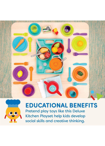 Игровой набор "Кухня Делюкс" (71 эл) Deluxe Kitchen Playset Battat (342374271)