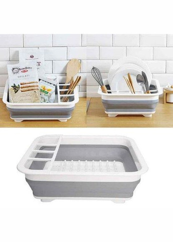 Силіконова сушарка піддон для кухонного посуду сірий (1756375348) Supretto (333828182)