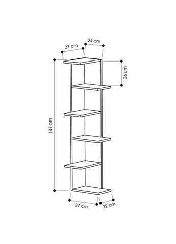 Стелаж кутовий з дерева Маренс 5 маренго-венге (УСП-50051912) No Brand (327868072)