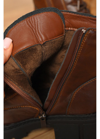 Черевики жіночі демісезонні коричневого кольору Let's Shop (361306332)