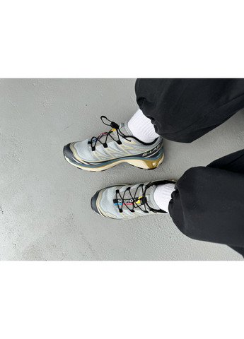 Бежевые демисезонные кроссовки мужские salomon s / lab xt-6 blue / beige саломон хт-6 No Brand