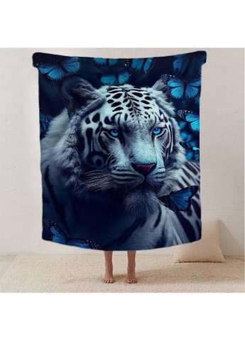 Плед 3D Синя Тигриця 20222504_B 12418 135х160 см No Brand (358099594)