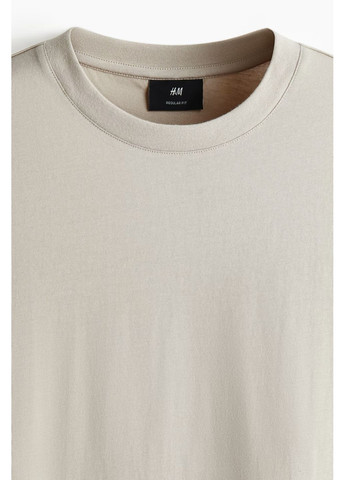 Бежева футболка H&M regular fit