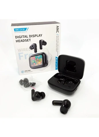 Беспроводные наушники LX-10 TWS Earbuds с LED дисплеем Bluetooth черный No Brand (398318048)