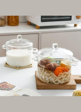 Скляна кастрюля з кришкою 1.5л для плити (GK-5160) No Brand (366818173)