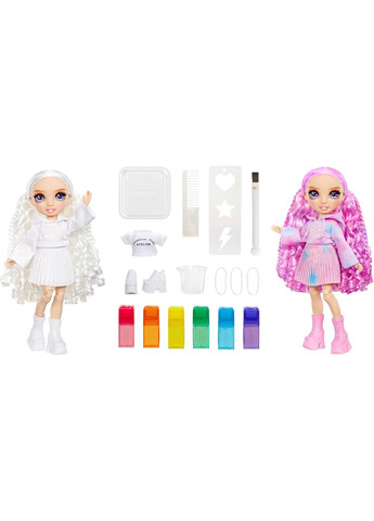 Кукла Рейнбоу Хай Раскрась меня Фиолетовые глаза Rainbow High Watercolor & Create Fashion DIY Doll (315337486)