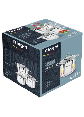 Набор посуды FUSION набор кастрюль 6 пр. 1.9 л+2.6 л+3.6 л (RG-6007) Ringel (337128602)