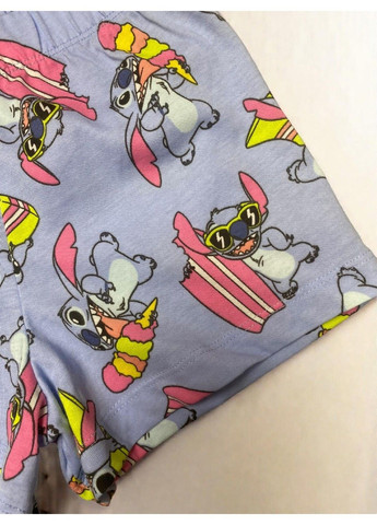 Шорты детские из хлопка на девочку Дисней Лило и Стич, синие Primark (333334387)