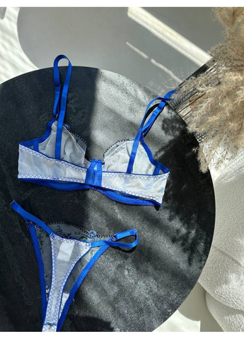 Синий балконет комплект женского белья | яркая привлекательность, синий Vital-Textile с косточками полиэстер, эластан
