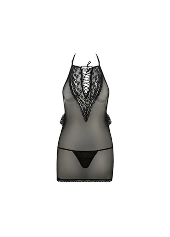 Рубашка прозрачная приталенная ERZA CHEMISE Черная - CherryLove Passion (282966428)