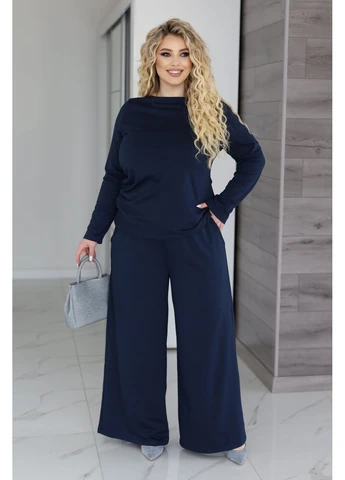 Женский базовый костюм с широкими штанами Fashion Girl Profit (386786074)